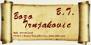 Božo Trnjaković vizit kartica
